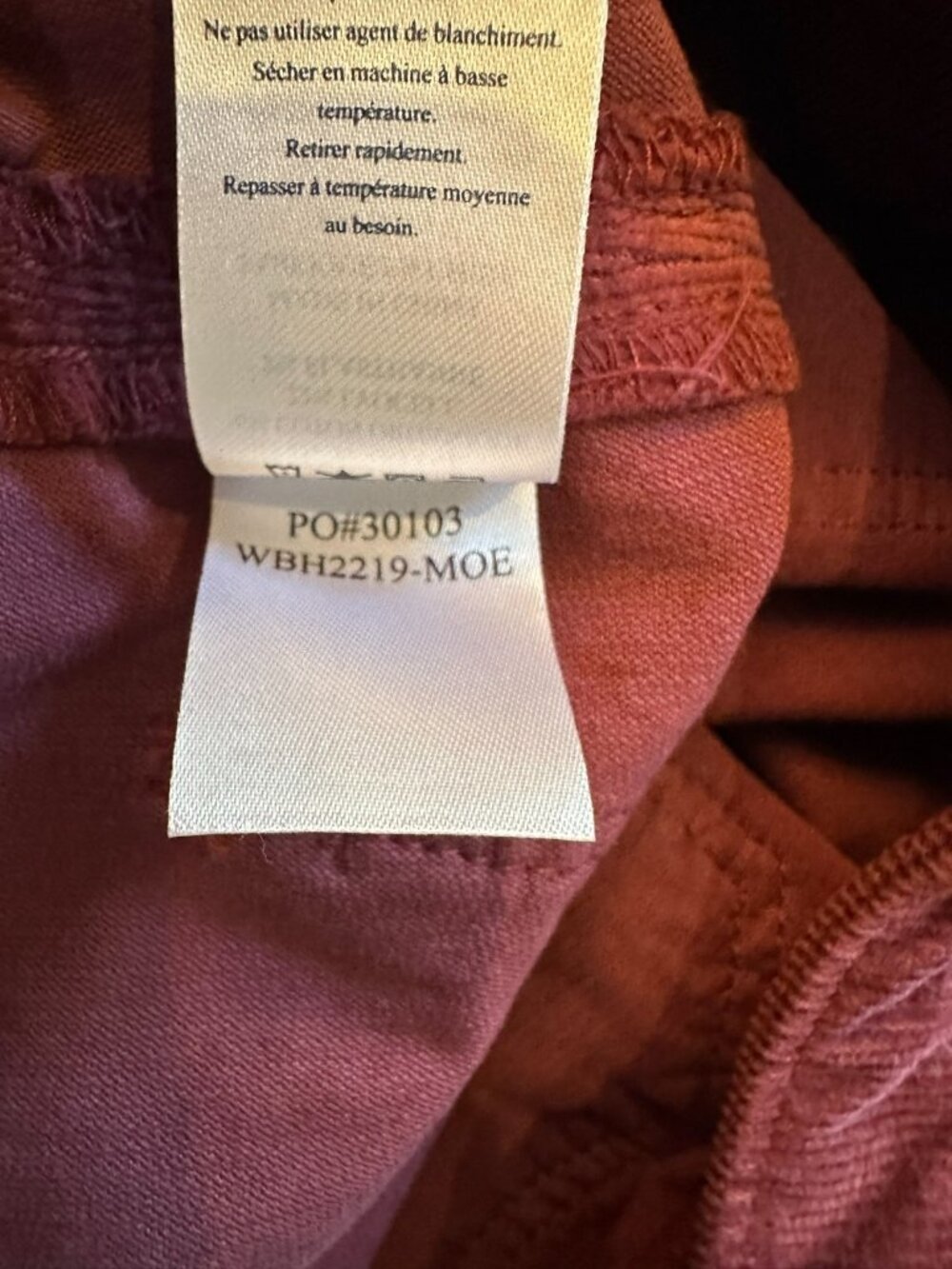 Faherty Wide-Leg Corduroy Pants in Burgundy - Picture 6 of 6